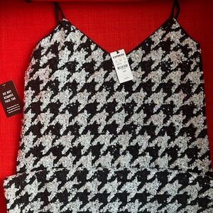 Houndstooth mini sequin dress express new with tags